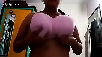 Sri Lankan Bbw Reveals Her Big Boobs In A Seductive Strip Tease For Her Partner On Camera