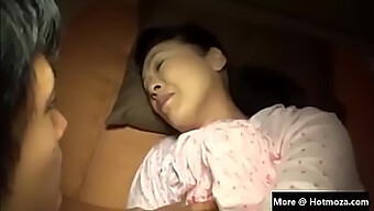 Mature Japanese Woman Masturbates In Front Of Her Father