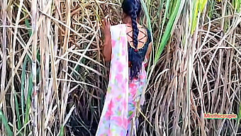 Amateur Indian Teens Get Naughty In A Sugarcane Field