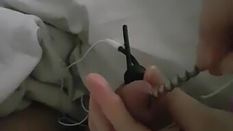 Nursing Fun With Electro Sounding And Big Cock