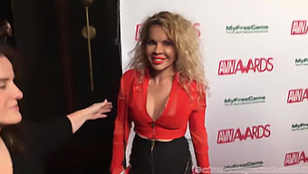 Emmy Demure, Riley Nixon, And Riley Star On The Avn Awards Red Carpet 2018