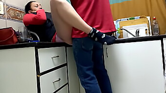 Amateur Couple Explores Cuckold Fantasies In The Kitchen