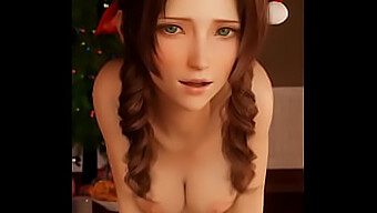 I Desideri Natalizi Di Aerith Si Avverano In Un Video Erotico Hentai!