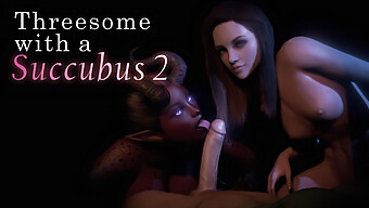 Một Cô Gái Trẻ Succubus Thích Thú Với Một Cuộc Tình Ba Sâu Và Xuyên Thấu Trong 3d