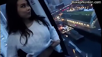 Stunning Young Indian Woman Reveals Her Large Breasts In Public Setting