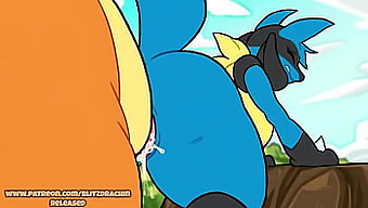 ฉากเซ็กส์โปเกม่อนสุดฮอตของ Lucario ถูก Charizard เจาะหีของเธอ