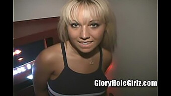 Jasmine, A 19-Year-Old Blonde With Tan Hair, Visits The Gloryhole For A Steamy Encounter