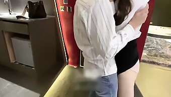 Young Asian Woman Discovers Her Male Coworker'S Large Penis And Entices Him In A Rough Encounter, Continuing Their Previous Encounter.