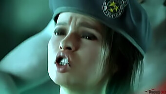 Jill Valentine'S Anatomy Pierced By Massive Member