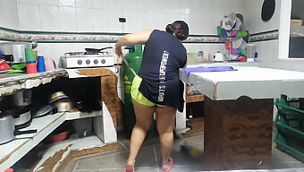 A Mature Arab Woman Interrupts Her Bathroom Activity To Sex With Her Step-Son.