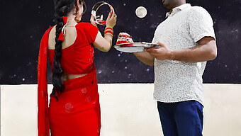 Indian Teen'S First Karva Chauth Experience Includes Outdoor Oral Sex