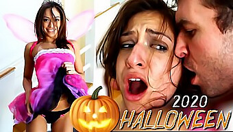 Sara Luvv'S Wild Halloween Night With James Deen - Rough Sex And Facial