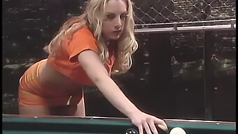 A Curvy Blonde Milf Gets Her Butt Fingered And Pool Cue Penetrated Orally